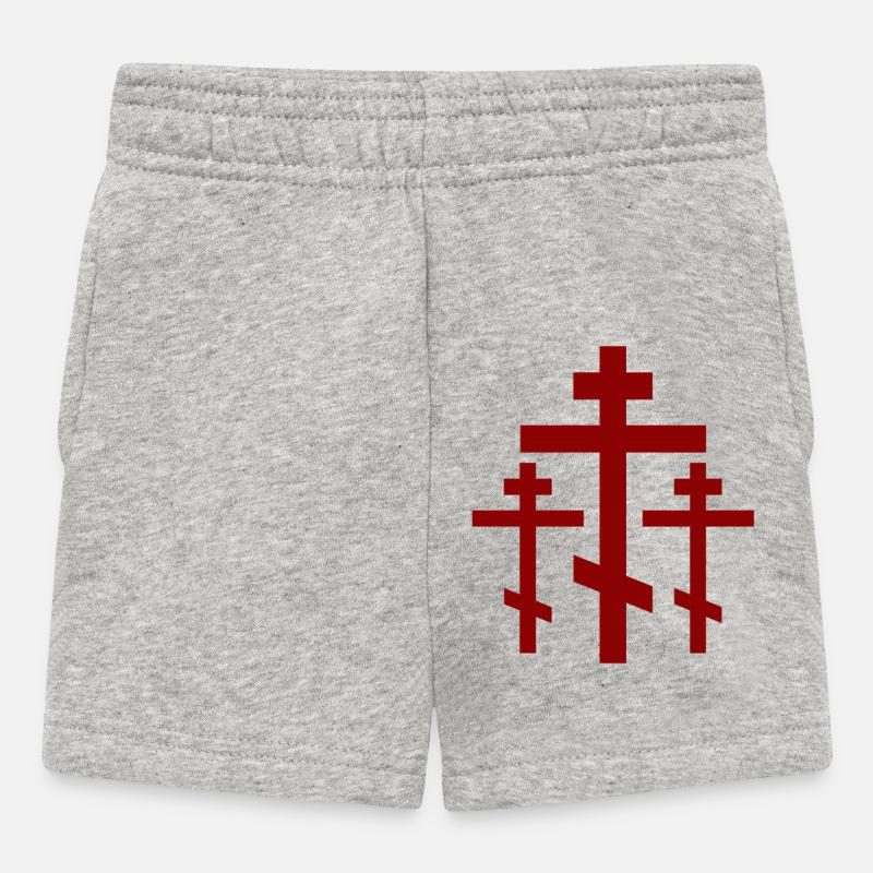 Rote Orthodoxe Kreuzengruppe - Short Bébé - gris chiné