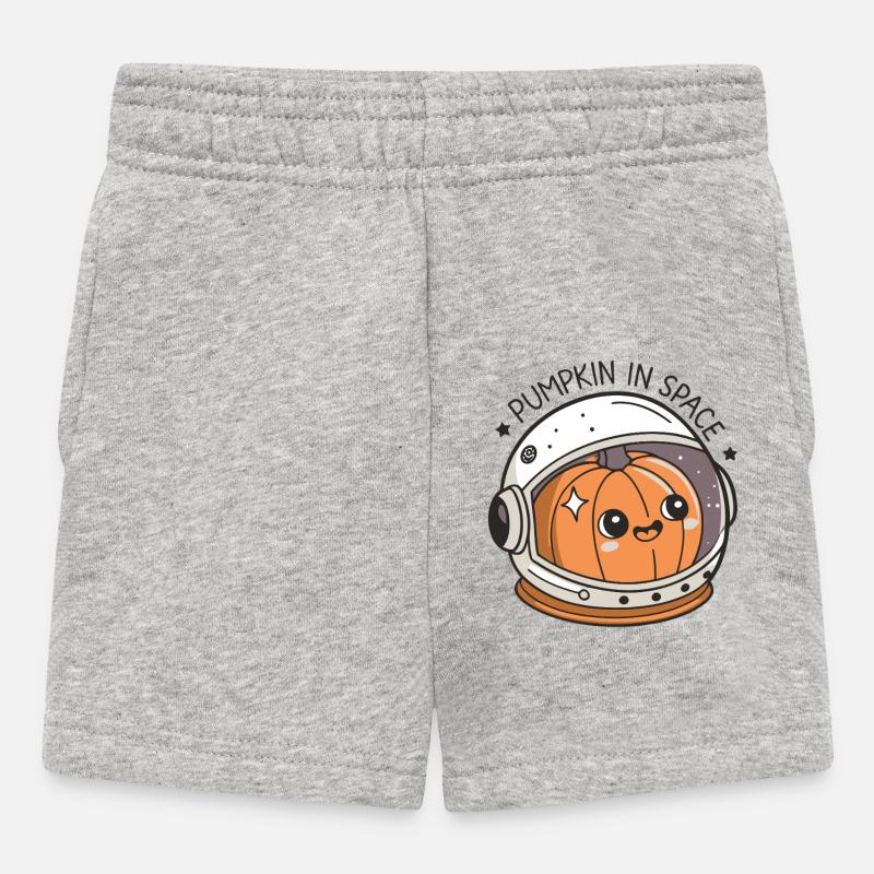 Citrouille Astronaute Dans L'Espace - Short Bébé - gris chiné