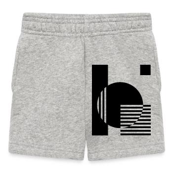 Design géométrique Bauhaus - Short Bébé - gris chiné - Devant
