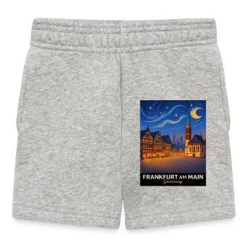 Frankfurt am Main Nachtansicht - Baby Shorts - Grau meliert - Vorne