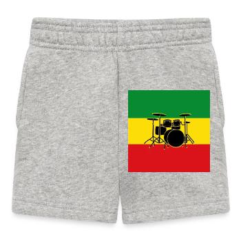 Tambours reggae - Short Bébé - gris chiné - Devant