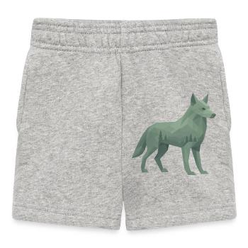 Loup géométrique - Short Bébé - gris chiné - Devant