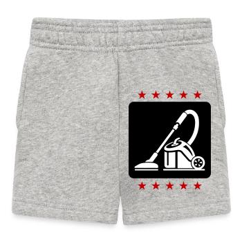Staubsauger Putzen - Baby Shorts - Grau meliert - Vorne