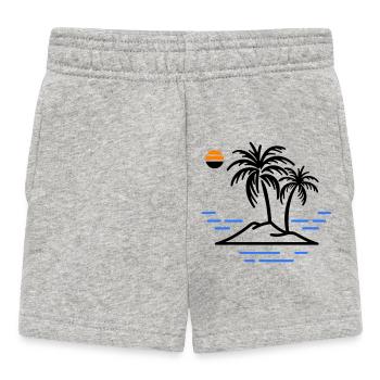 Île Palm - Short Bébé - gris chiné - Devant