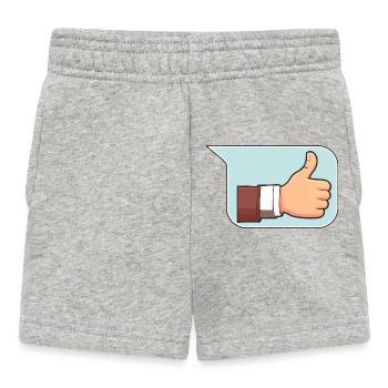 Daumen nach oben - Baby Shorts - Grau meliert - Vorne