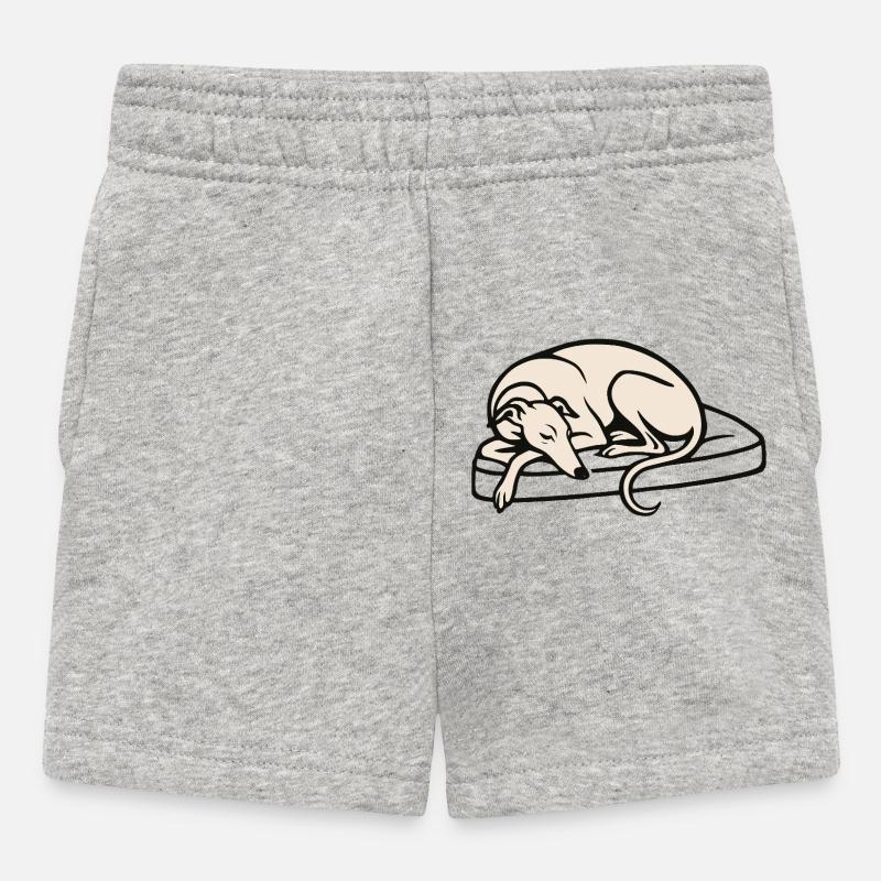 Galgo endormi - Short Bébé - gris chiné