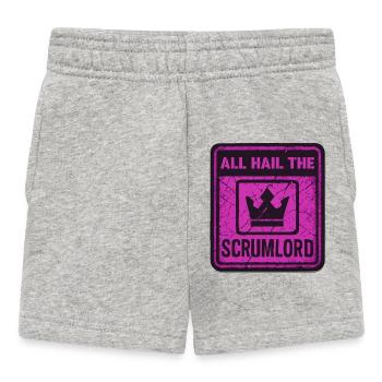 All Hail the Scrumlord - Baby Shorts - heather grey - Front