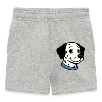 Dalmatian with blue necklace - Baby Shorts - heather grey - Front