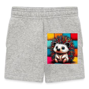 hedgehog - Baby Shorts - heather grey - Front