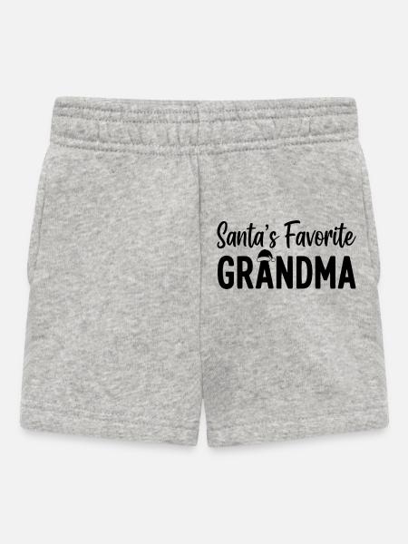 Santa's Favorite Grandma - Baby Shorts - Grau meliert