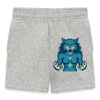 Conception de puissance Moonwolf - Short Bébé - gris chiné - Devant