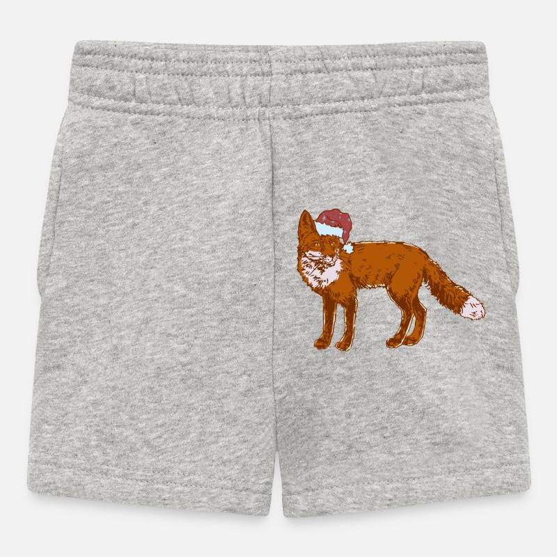 RENARD DE NOËL - Short Bébé - gris chiné