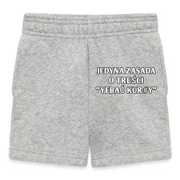 DIE EINZIGE REGEL, DIE LAUTET "JE#AĆ KUR#Y" - Baby Shorts - Grau meliert - Vorne