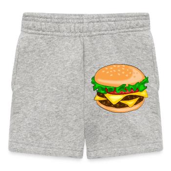 hamburger - Baby Shorts - heather grey - Front