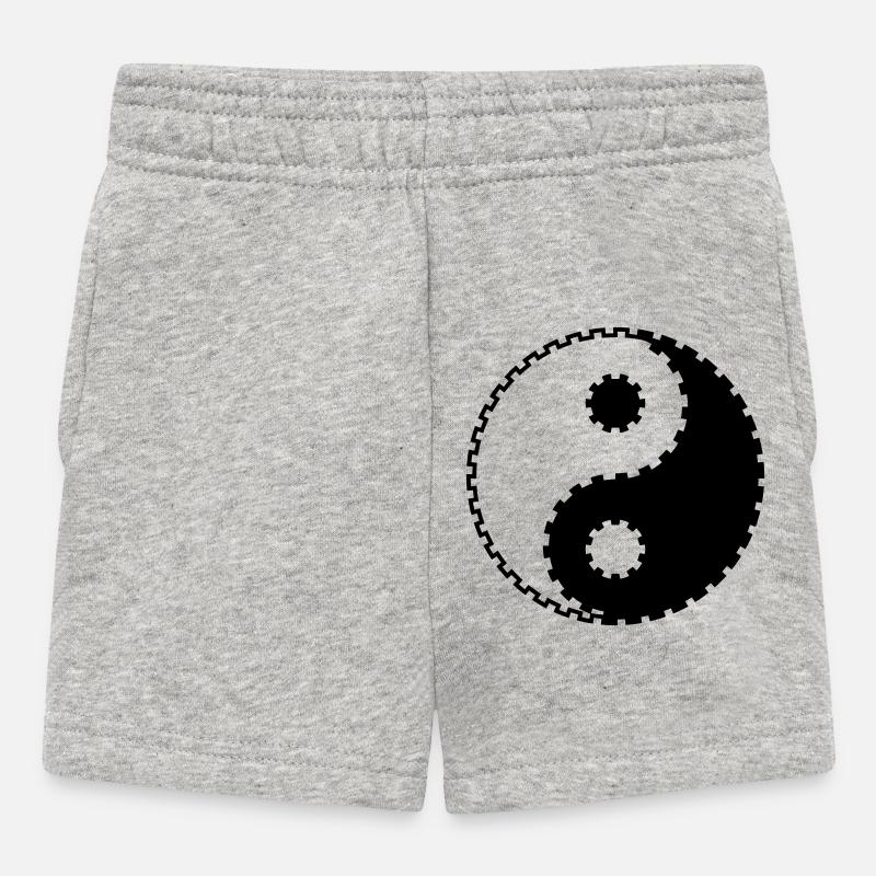 Équipement Yin Yang – Équilibre et technique asiatiques - Short Bébé - gris chiné