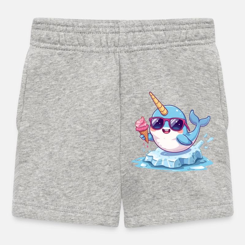 narval_glace - Baby Shorts - heather grey