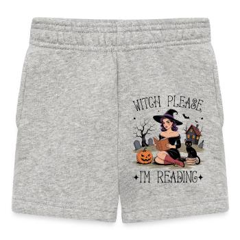 Hexe liest von Pumpkin Glow - Baby Shorts - Grau meliert - Vorne