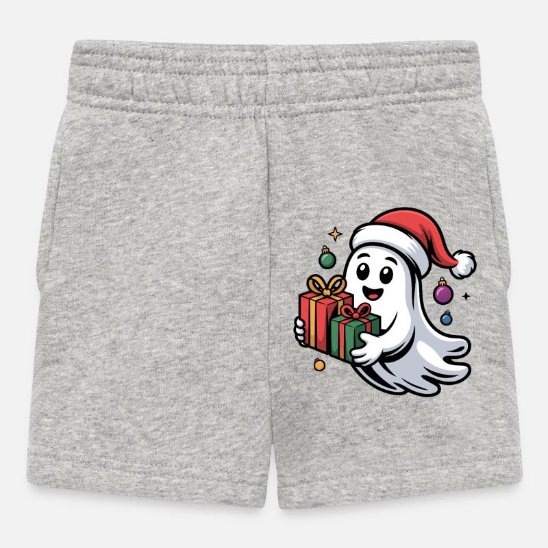 Weihnachtsgeist mit Geschenken - Short Bébé - gris chiné