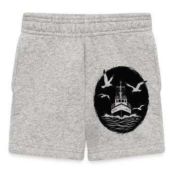 Cutter de pêche Chalutier Pêche Mer - Short Bébé - gris chiné - Devant