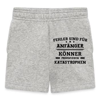 Mistakes are for beginners - funny sayings - Baby Shorts - heather grey - Front
