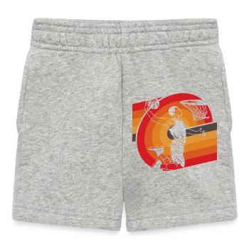 Classic Oldschool Basketball Design Retro - Baby Shorts - heather grey - Front