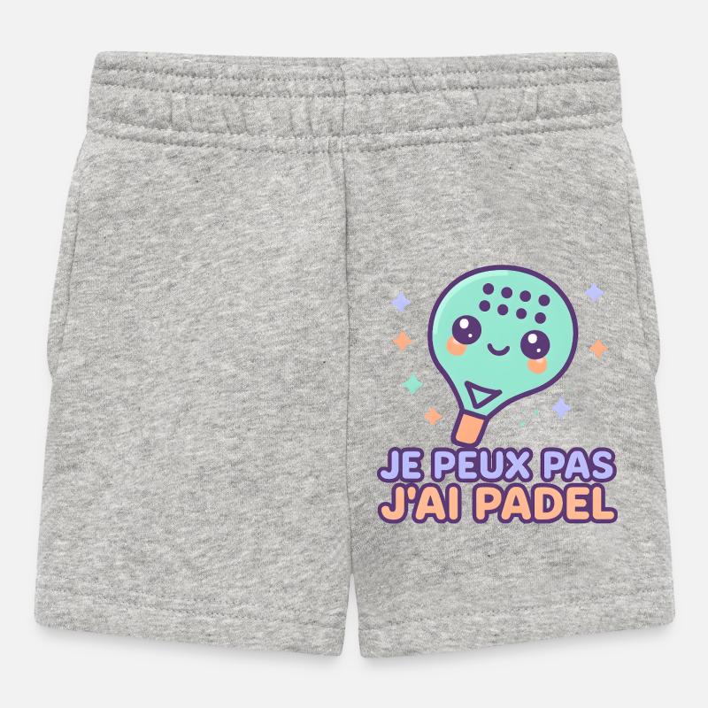 Je peux pas j'ai padel - Short Bébé - gris chiné