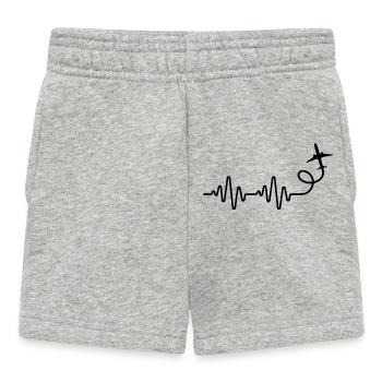 Avion Voltige ECG Heartbeat Pilot - Short Bébé - gris chiné - Devant