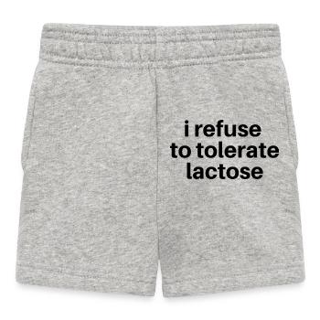 I Refuse to Tolerate Lactose - Baby Shorts - heather grey - Front