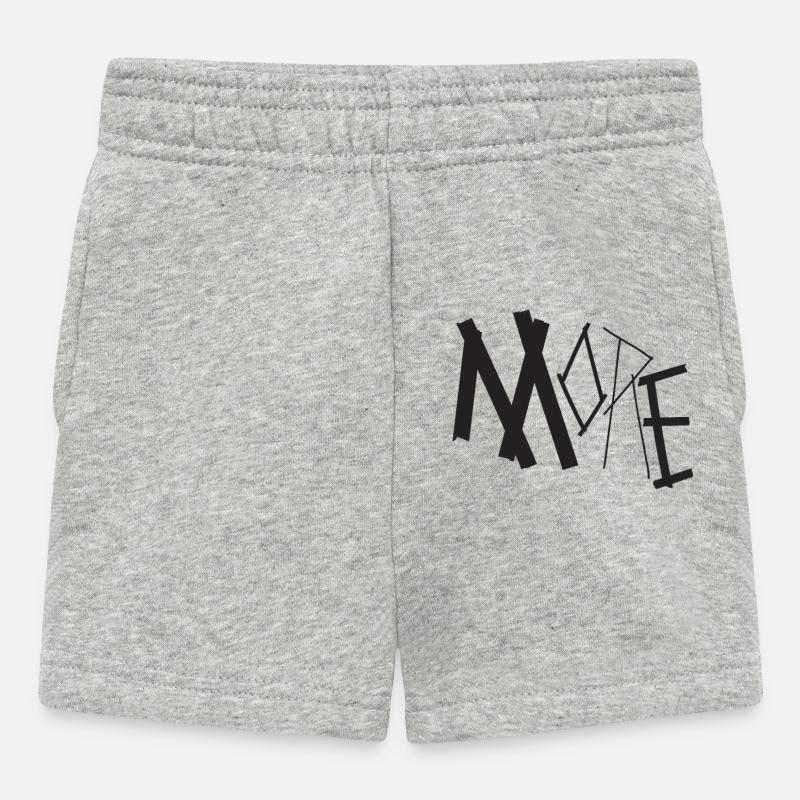 plus - Short Bébé - gris chiné