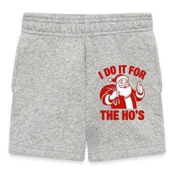 Santa Pun Tee - Baby Shorts - heather grey - Front