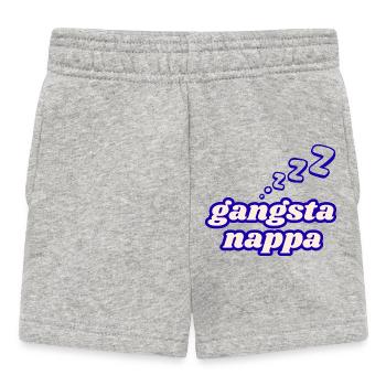 Gangsta Nappa - Babybody - Baby Shorts - Grau meliert - Vorne