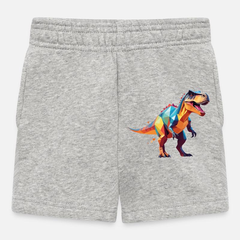 Dino2 - Short Bébé - gris chiné