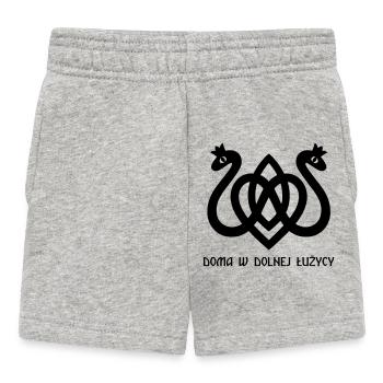 Snake Heart Black - Baby Shorts - heather grey - Front