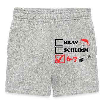 Good bad 6-7 Christmas - Baby Shorts - heather grey - Front