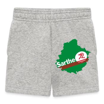 Carte Sarthe Verte 72  - Short Bébé - gris chiné - Devant