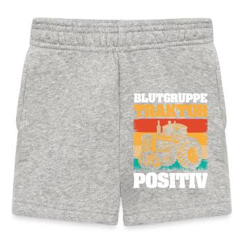 Farmer Farm Farmer Farmer Tractor - Baby Shorts - heather grey - Front