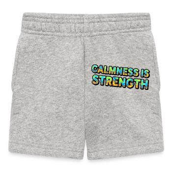 Le calme est la force Tie-Dye - Short Bébé - gris chiné - Devant