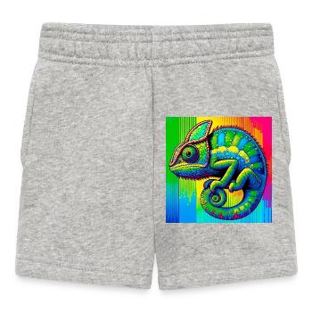 caméléon - Short Bébé - gris chiné - Devant