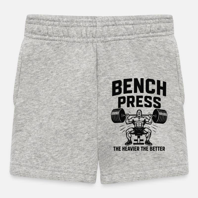 Développé couché Gains plus lourds - Short Bébé - gris chiné