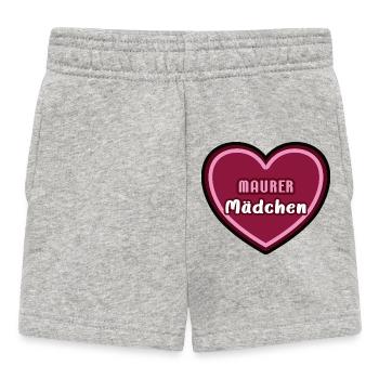 Bricklayer Girl Child Trainee Trainee - Baby Shorts - heather grey - Front
