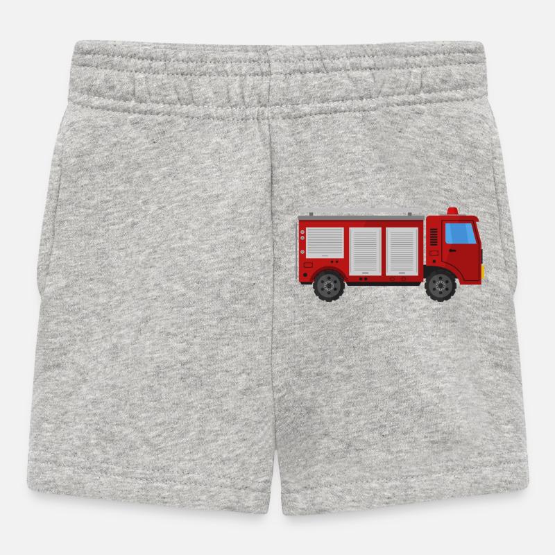 Camion de pompiers - Short Bébé - gris chiné