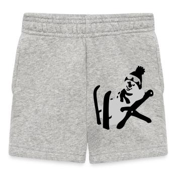 Snowman - Baby Shorts - heather grey - Front