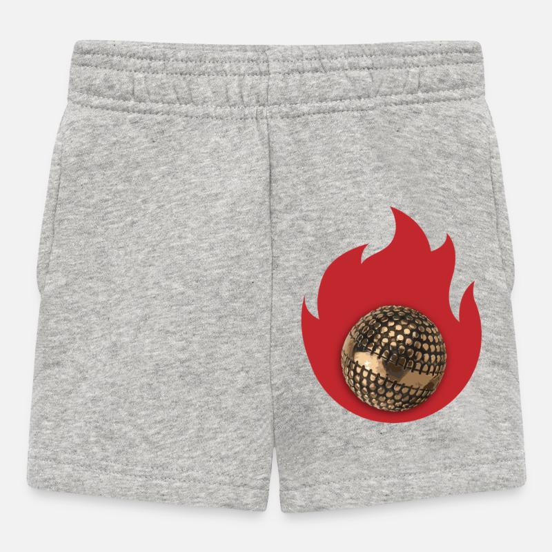 Petanque Fire - Short Bébé - gris chiné