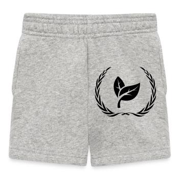 Leaf Ecology Wreath - Baby Shorts - heather grey - Front