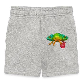 Sucette Caméléon Arc-en-ciel - Short Bébé - gris chiné - Devant