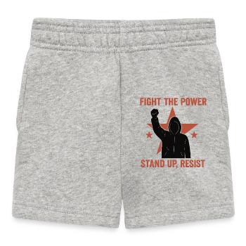 Fight the Power - Baby Shorts - heather grey - Front