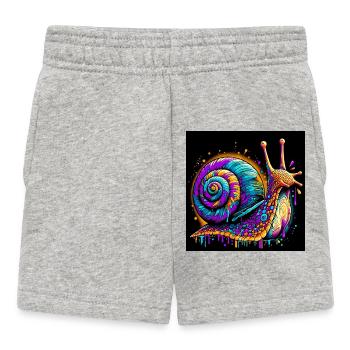 Schnecke - Baby Shorts - Grau meliert - Vorne