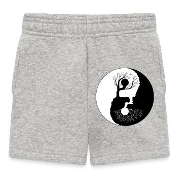 Baum YinYang Balance - Baby Shorts - Grau meliert - Vorne