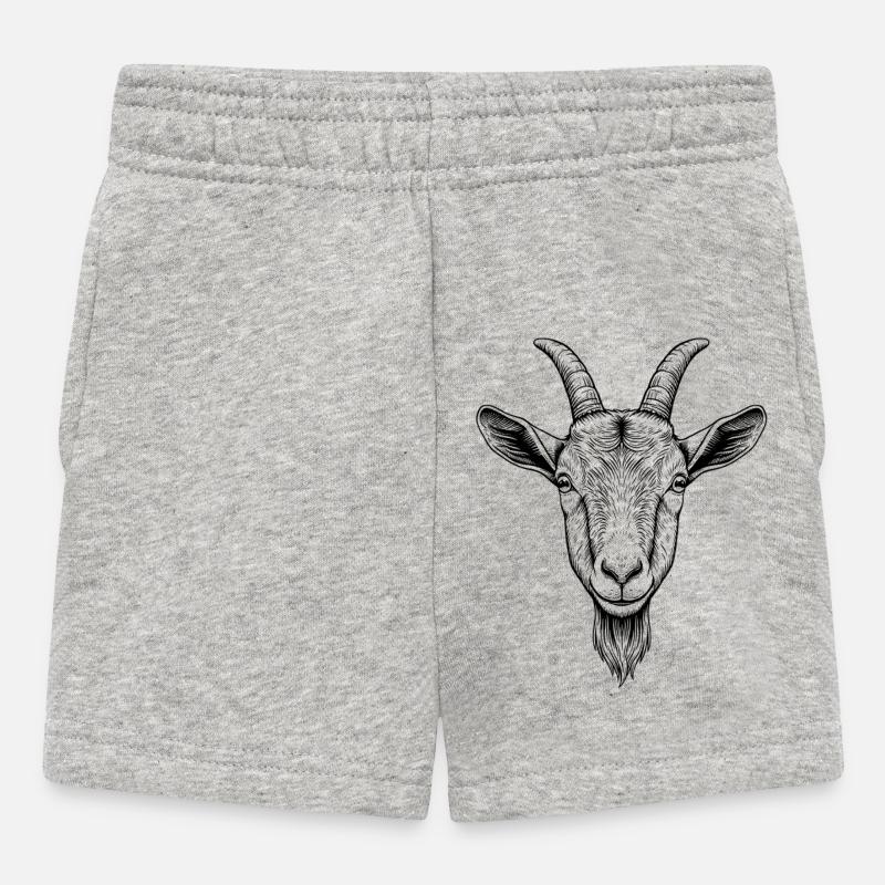 Ziege - Baby Shorts - Grau meliert