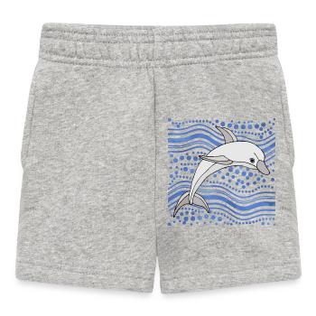 dolphin - Baby Shorts - heather grey - Front